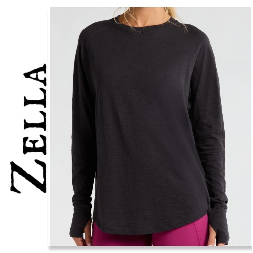 NWOT Zella Relaxed Washed 2.0 Long Sleeve Slub Tee